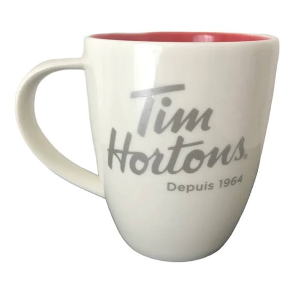 Tim Hortons 2014 Bilingual Red Limited Edition Ceramic Coffee Cup Collectible - Picture 3 of 6